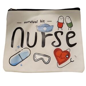 Nurse Survival Kit Cosmetic Bag Pouch Zippered Medical Student Gift